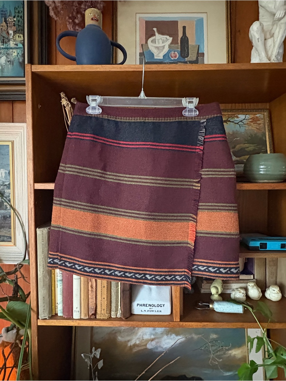 Tapestry Fringe Mini Skirt Ann Taylor Loft 8 - Picture 2 of 6